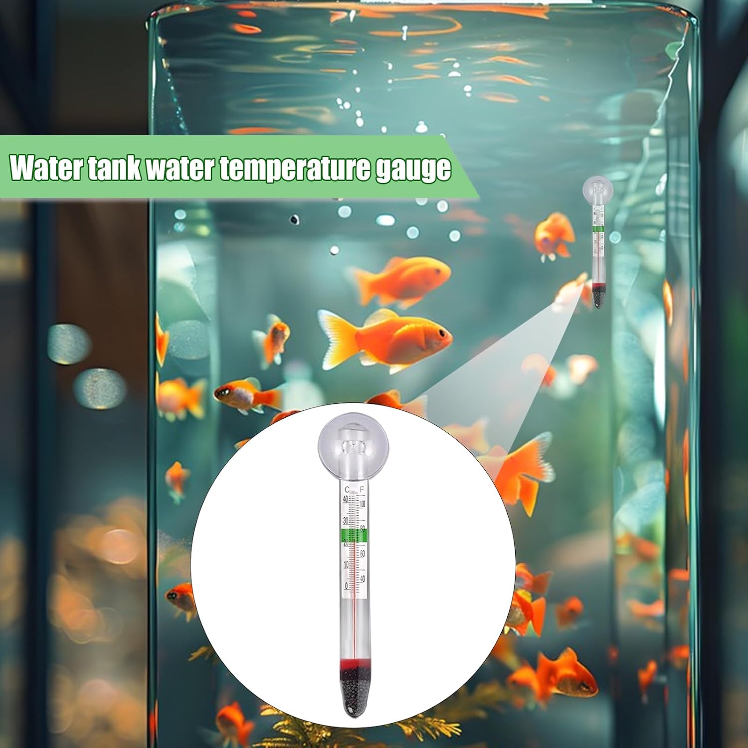 Water Thermometers | Digital Thermometers for Fish Tank,High-Precision Tester with Clear Easy-to-Read Design for Freshwater Saltwater Reptile Environments - Image 2