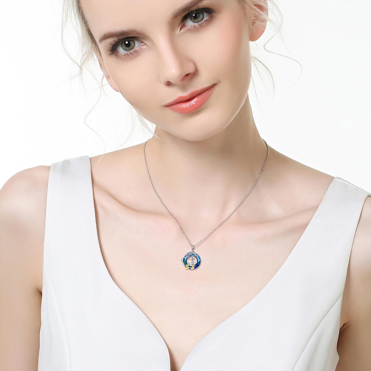 Cute Animal Gifts Sterling Silver Panda/Red Panda/Bunny Necklace Cute Animal Pendant Jewelry for Women Girls Gifts