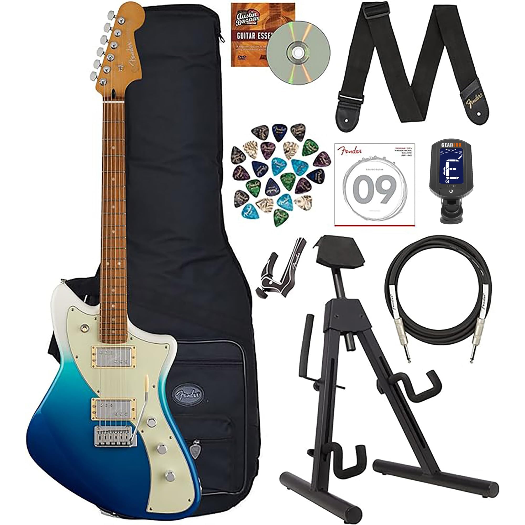 ギター Fender Player Plus Meteora (Belair Blue) Amazon.com: Fender Player Plus Meteora HH - Belair Blue Bundle