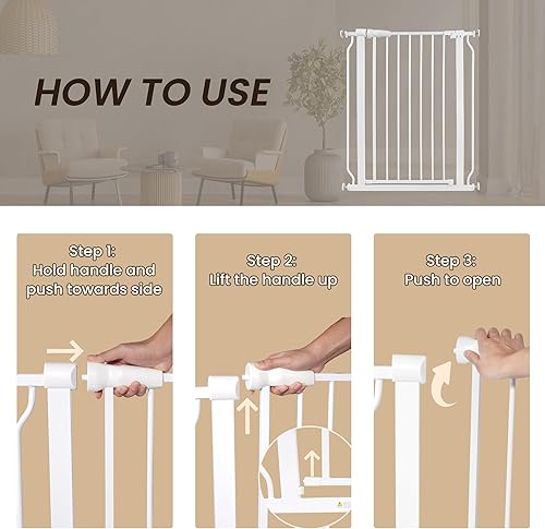 Miniatura 2 de BalanceFrom Puerta de seguridad fácil de caminar para puertas y escaleras con funciones de cierre automáticomantenimiento, 36 pulgadas de alto, se