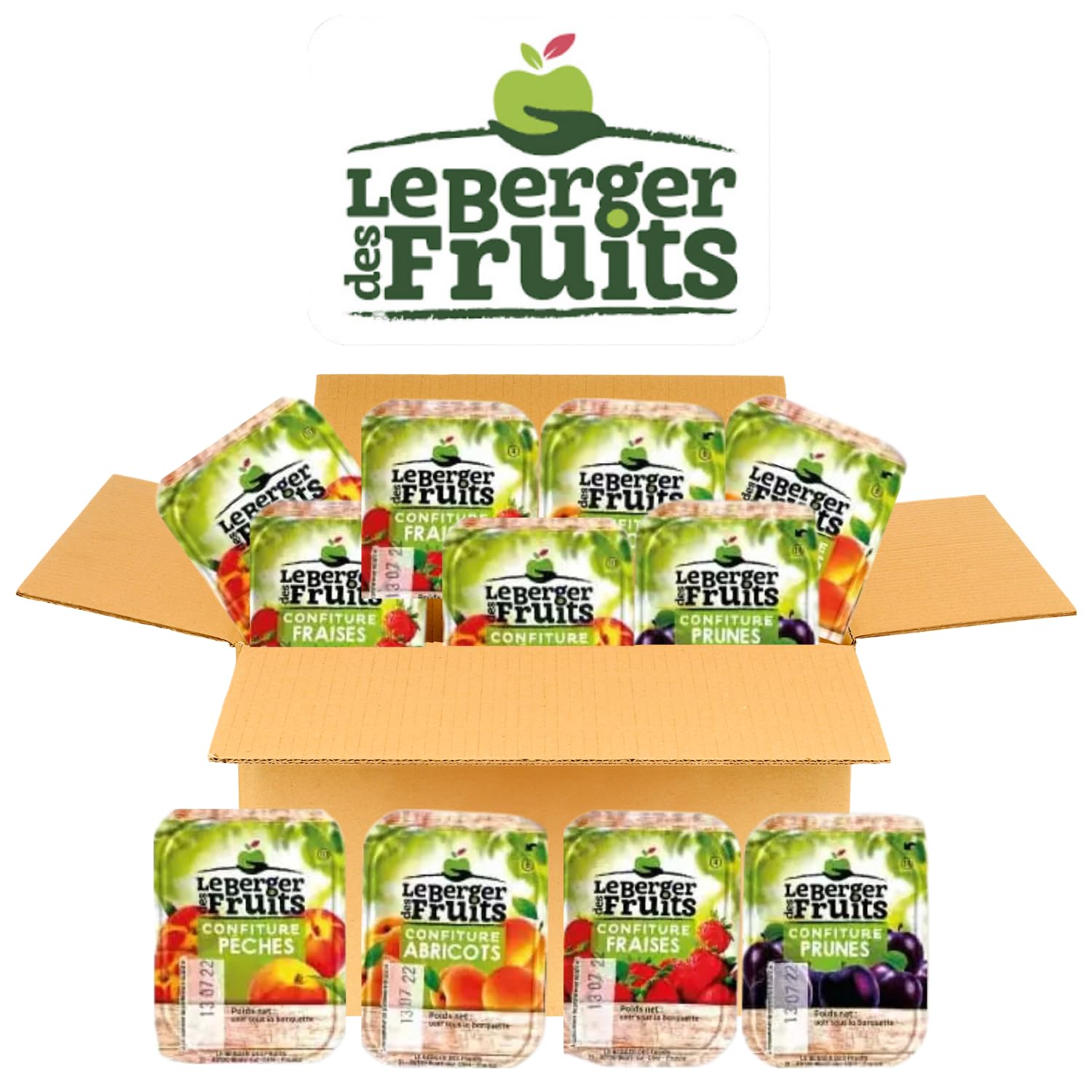 180 barquettes LE BERGER DES FRUITS/LUNE DE MIEL/NUT | Portions individuelles de Pâte à Tartiner, Confitures et Miel pour pour un plaisir sans excès,idéal pour la restauration et les Airbnb