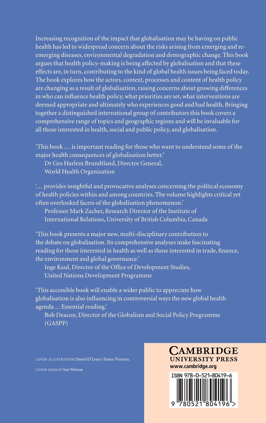 Health Policy in a Globalising World