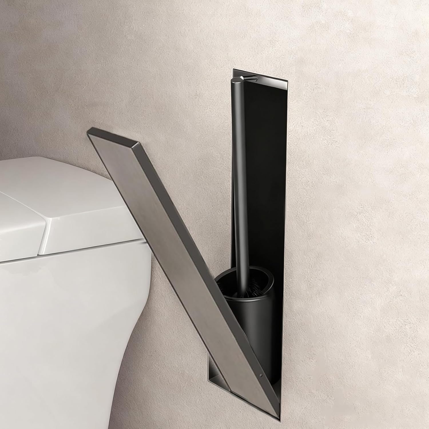 Support de brosse WC encastrable pop-up pour éviter les mauvaises odeurs dans la salle de bain