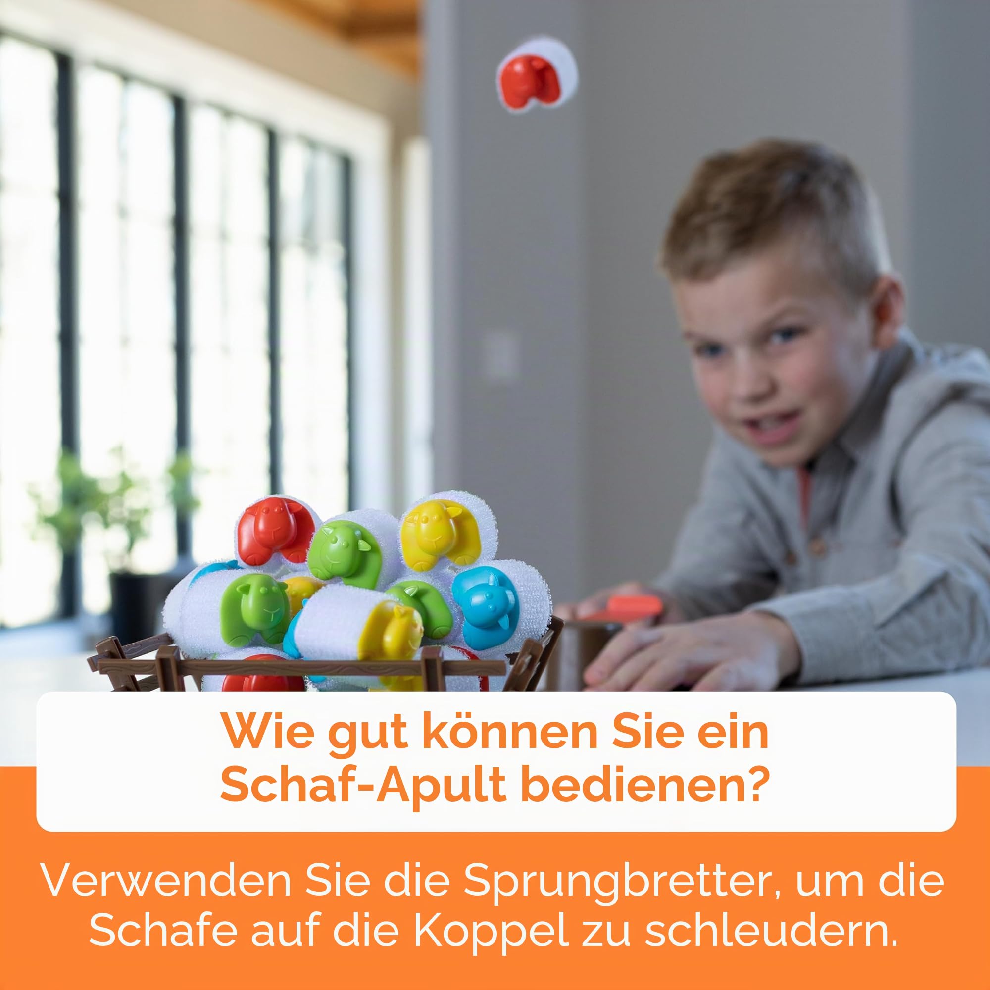 Fat Brain Toys Heap-O-Sheep - Ein Spiel der katapultierenden Schafe, von 6 bis Erwachsene, 2 bis 4 Spieler