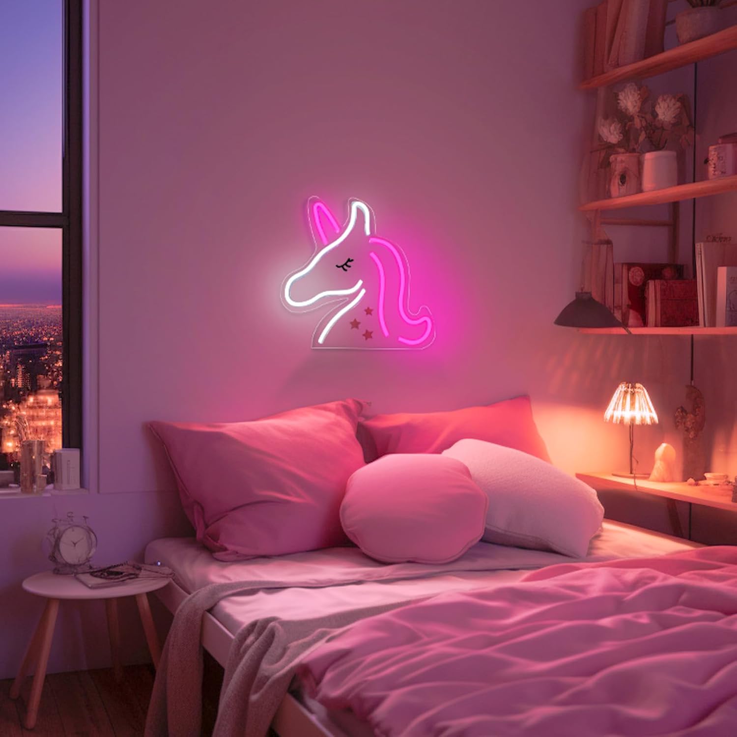 XIYUNTE Unicorn Neon Signs for Wall Decor, Colorful Unicorn Led Signs for Girls Room, USB Powered Unicorn Neon Lights for Bedroom Kids Room Party Birthday Decoration, Perfect Gifts for Christmas - Image 6