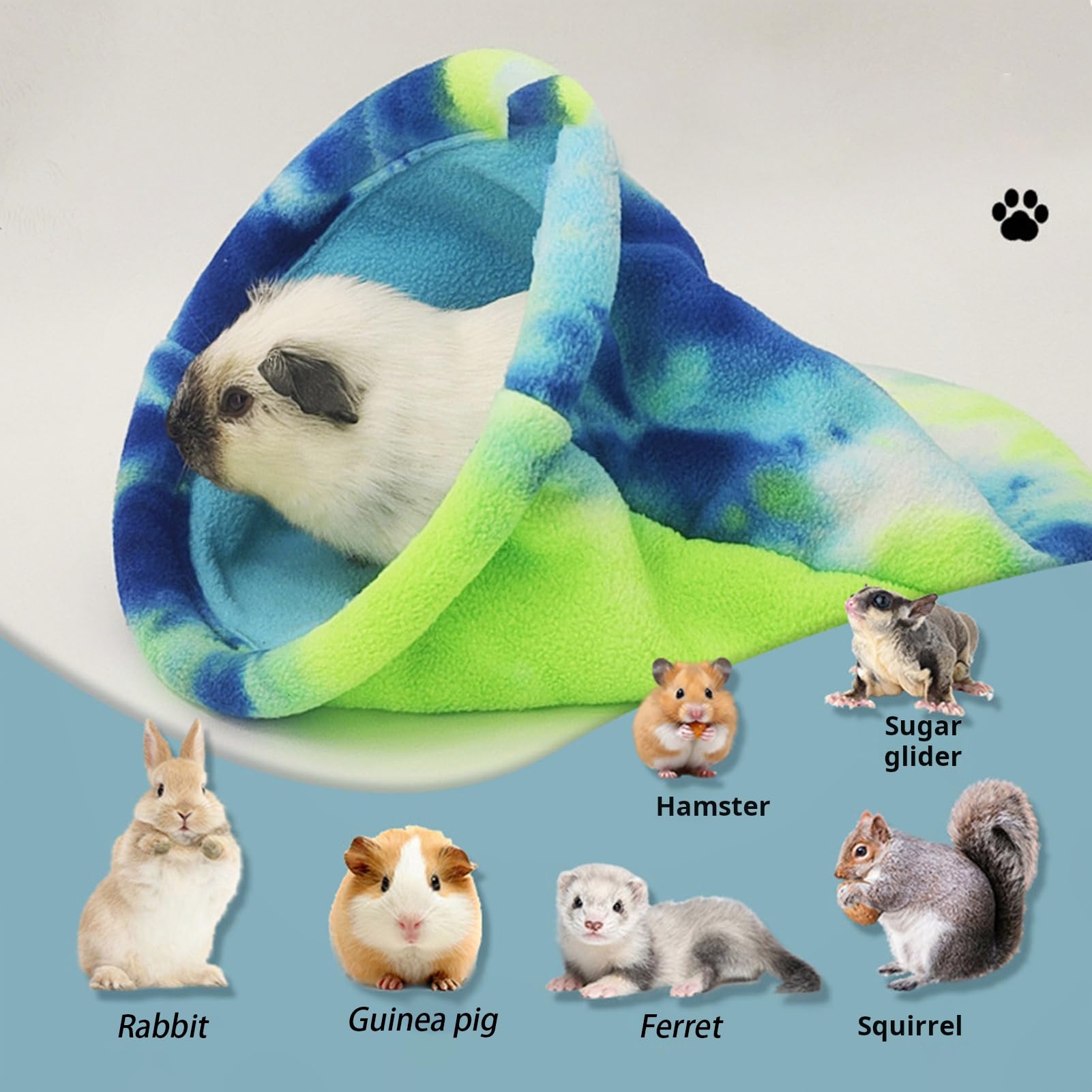 Kat Hangmat Hamster Bed Rat Kooi Accessoires Konijn Bedden Voor Binnenshuis Rat Hangmatten Voor Kooi Rat Bed Cavia Huis Eekhoorn Slaapzak Konijn Bed blue,m