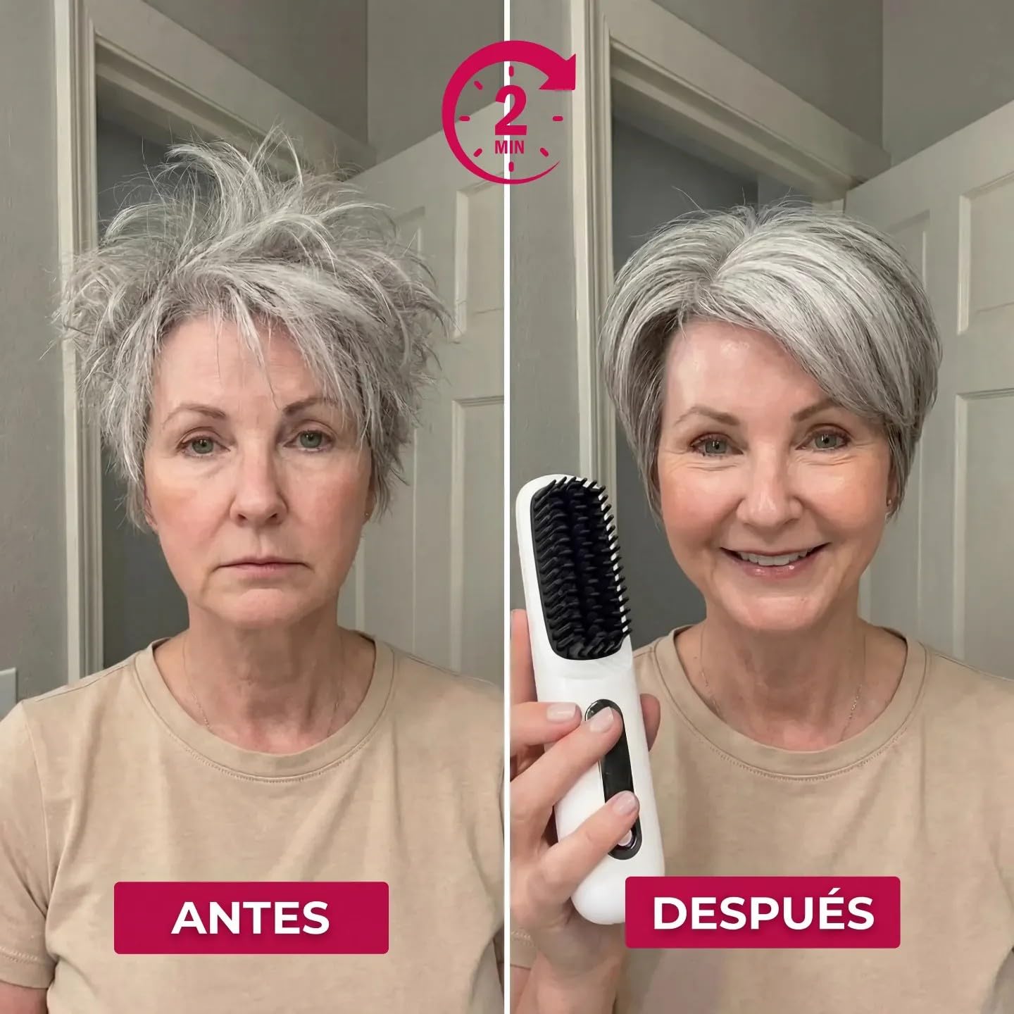 Cepillo Suavelia Para Cabello Corto(Blanco)