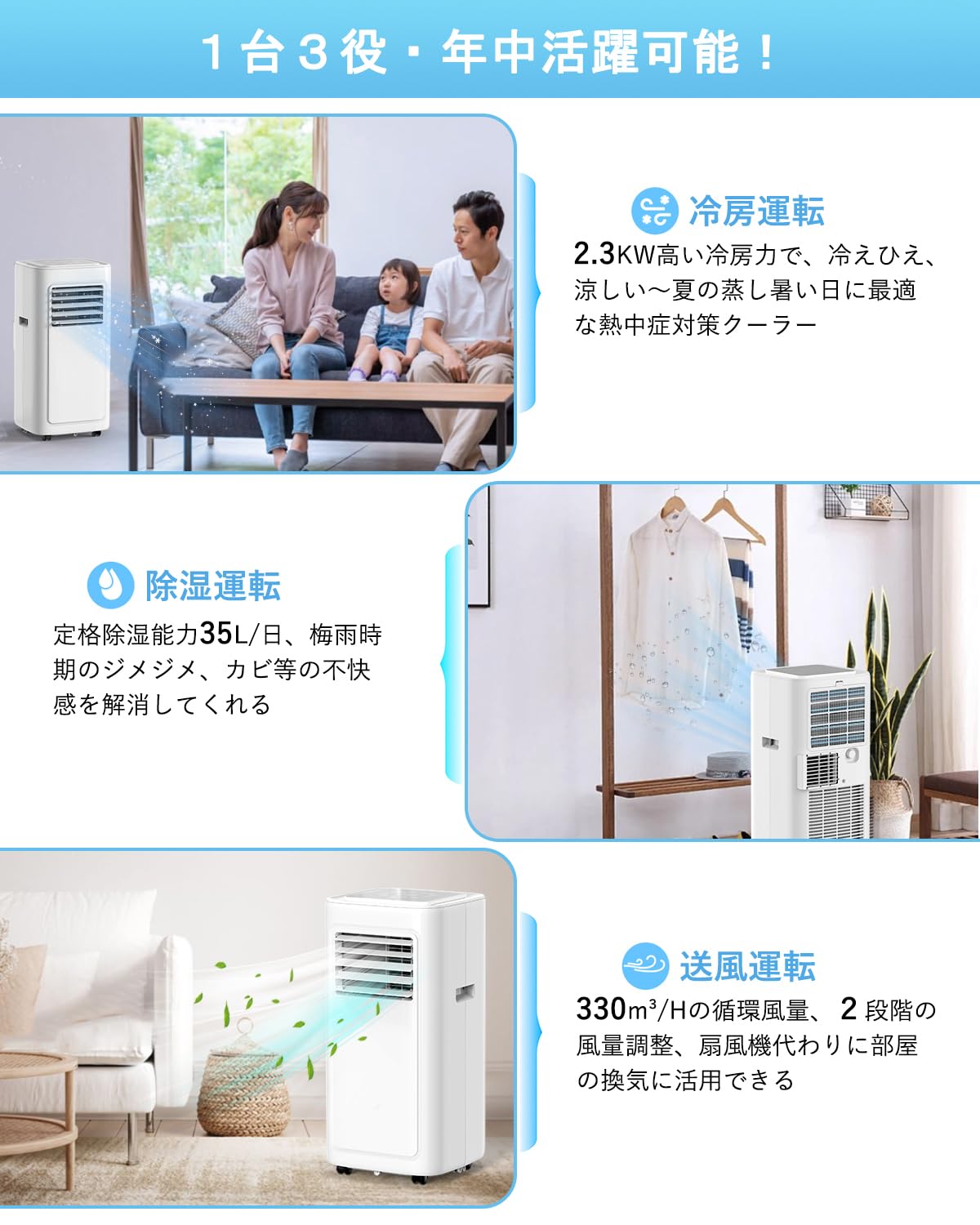 K*U様 JYWINA 2024年製スポットクーラー 小型 冷房　JHS-A01 Amazon | スポットクーラー 移動式クーラー エアコン 工事不要