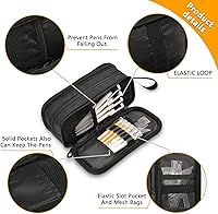 Vista 4 de Estuche personalizado con imagen y nombre con texto para lápices, estuche para bolígrafos para oficina y escuela, bolsa de almacenamiento grande