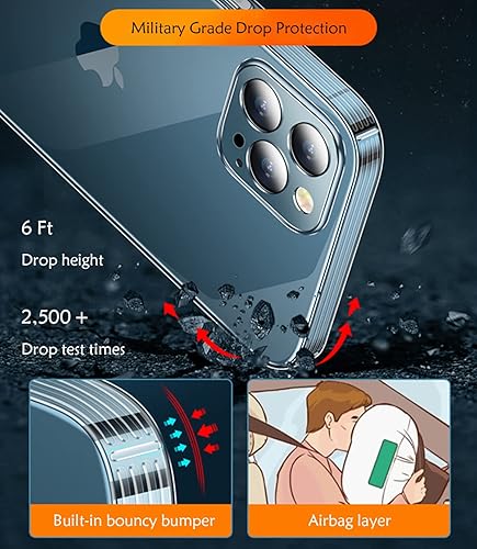 Miniatura 3 de iBetterLife Funda para iPhone 13 transparente, no amarillenta, funda para iPhone 13 con funda delgada y protección a prueba de golpes, para mujeres,