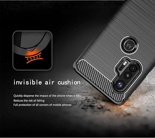 Miniatura 5 de Osophter Funda protectora de goma TPU flexible para Moto Edge Plus para Motorola Moto Edge+ (Negro) Blcak,Rojo