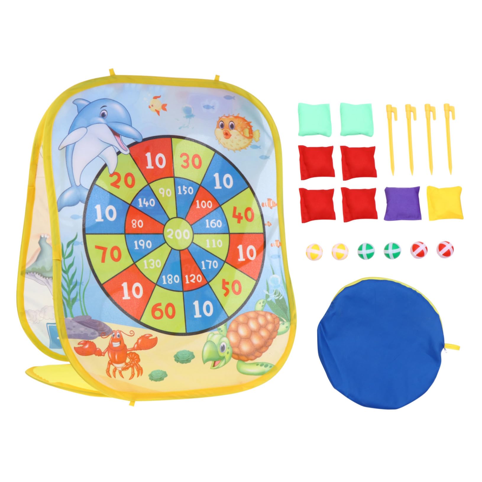 Gioco Sabbia Dinosauro in Stoffa per Ragazzo Ragazza | Bersaglio Pieghevole, Doppia Faccia, Gioco Genitori-figli, Uso Esteso Indoor e Outdoor