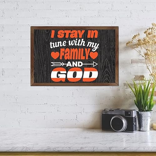 Miniatura 4 de Marco de letras familiares letreros de madera citas inspiradoras para la familia marco de fotos de madera vintage letreros de madera retro para la