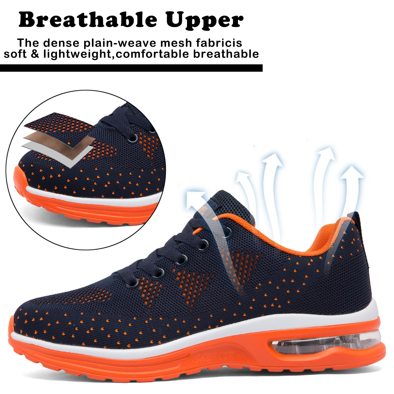 Damen Laufschuhe Atmungsaktiv Joggingschuhe Luftpolster Sportschuhe Freizeitschuhe Straßenlaufschuhe Gummisohlen Leichte rutschfest Fitness Running Outdoor