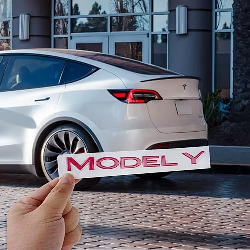 Miniatura 2 de ONKENTET Calcomanía de modelo Y rosa compatible con Tesla Model Y (2020-2023), decoración gráfica de tronco, calcomanías exteriores, calcomanías
