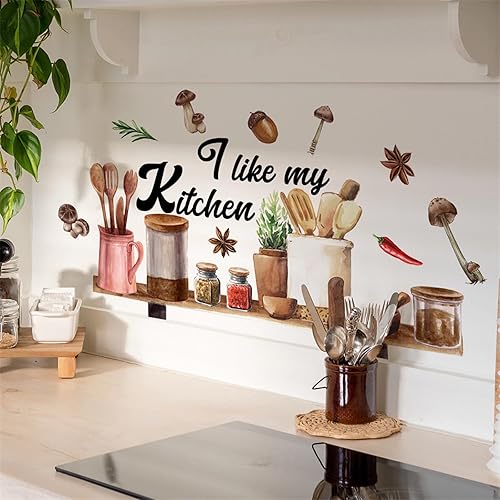 Miniatura 2 de sacinora - Calcomanías de pared para cocina, citas de cocina, comida gourmet, calcomanías de pared de vinilo extraíble para cocina, comedor,
