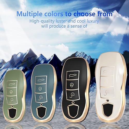 Miniatura 7 de Funda para llavero Porsche de alta calidad con llavero de moda para Porsche 911 Cayenne Panamera Macan