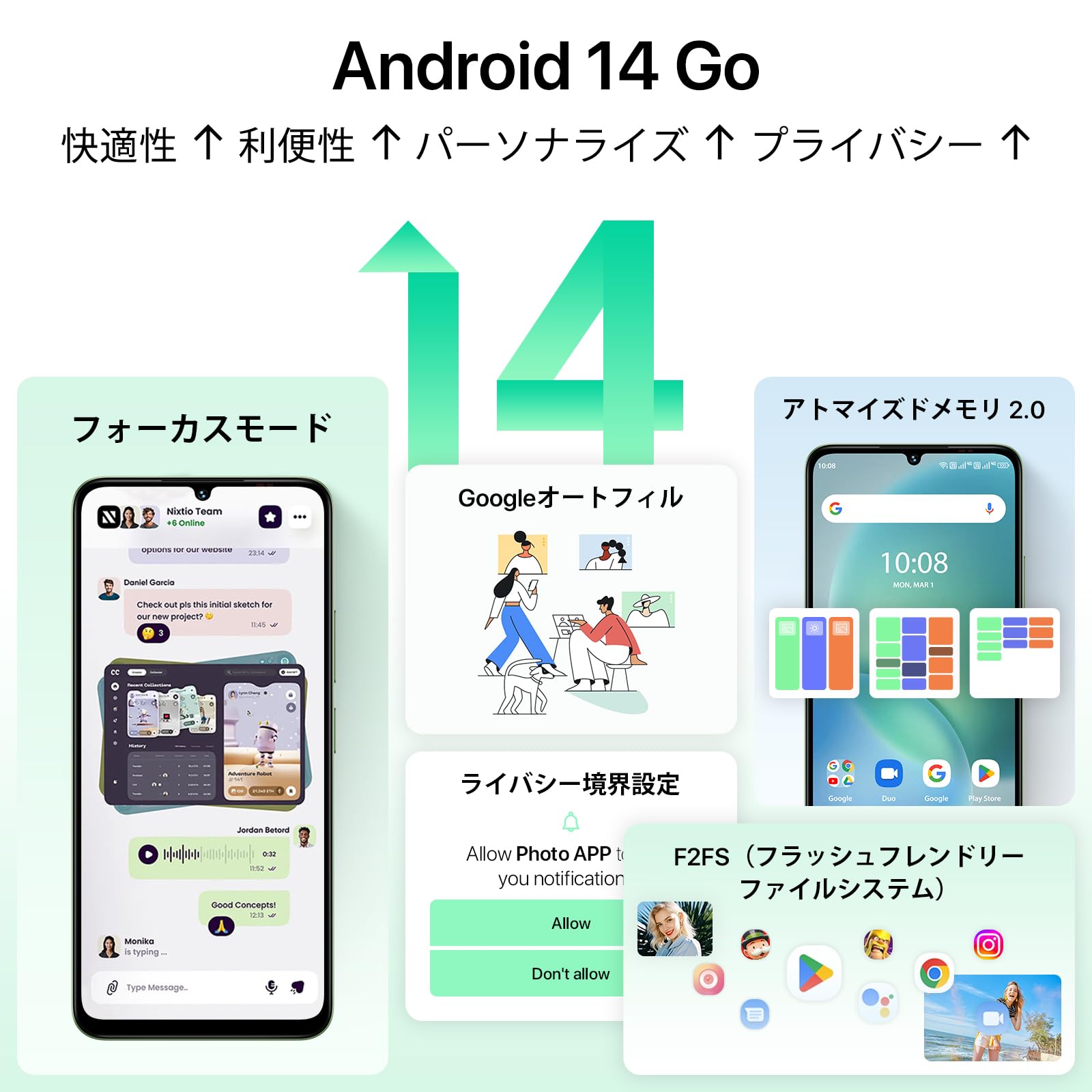 Amazon | UMIDIGI スマートフォン SIMフリー 本体 8GB+64GB 1TB拡張