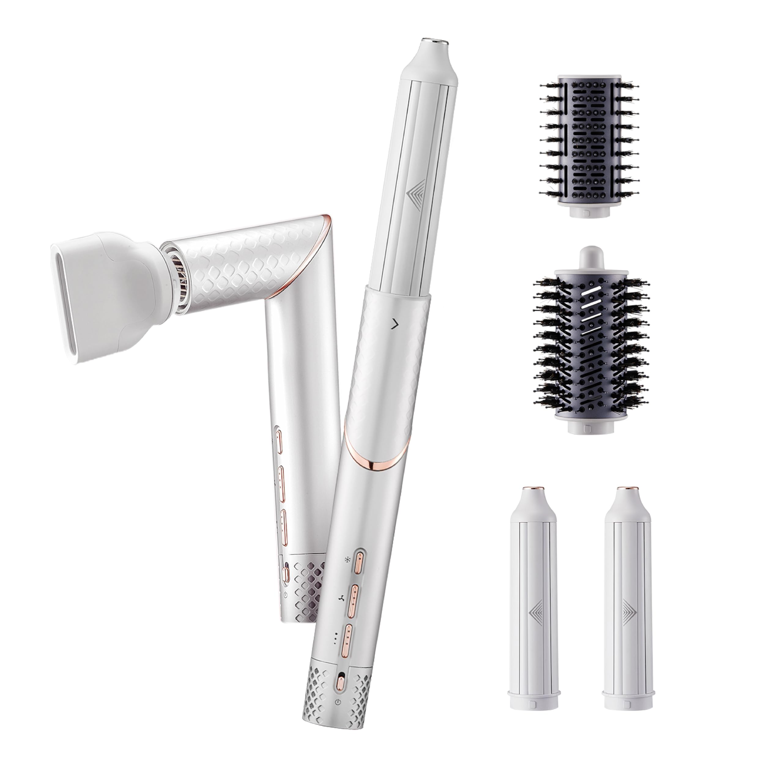 GLAMUP 5-in-1 Flexible Styler Multi Hair Styler - Advanced High-Speed Hair Dryer Magic Styler with Tight Grip for
