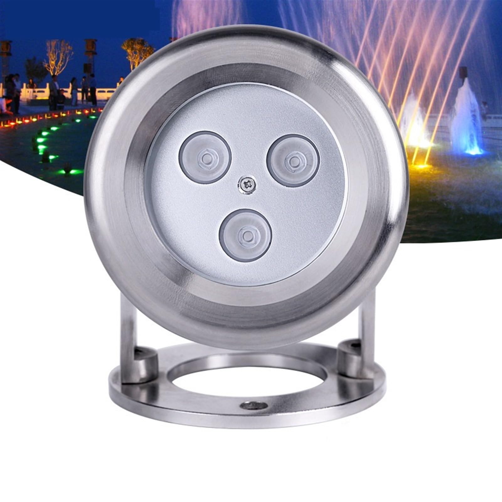 EDEDE Poolbeleuchtung, LED-Brunnen-Unterwasserflutlicht for den Außenbereich, Frühlings-/Fischteich-Scheinwerfer, Gartenlandschaft, Unterwasserlicht für Schwimmbad, Brunnen, Teich, Aquarium(Rood,2W)