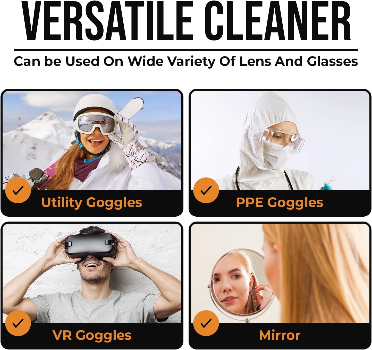 Care Touch Anti-Fog Dry Cloth - Anti Fog Wipes for Glasses - Individually Wrapped Suede Microfiber Cloth - Safe for All Lenses - 24-Hours Fog Free - Care Touch Lens Wipes - Eyeglass Cloth for Cleaning