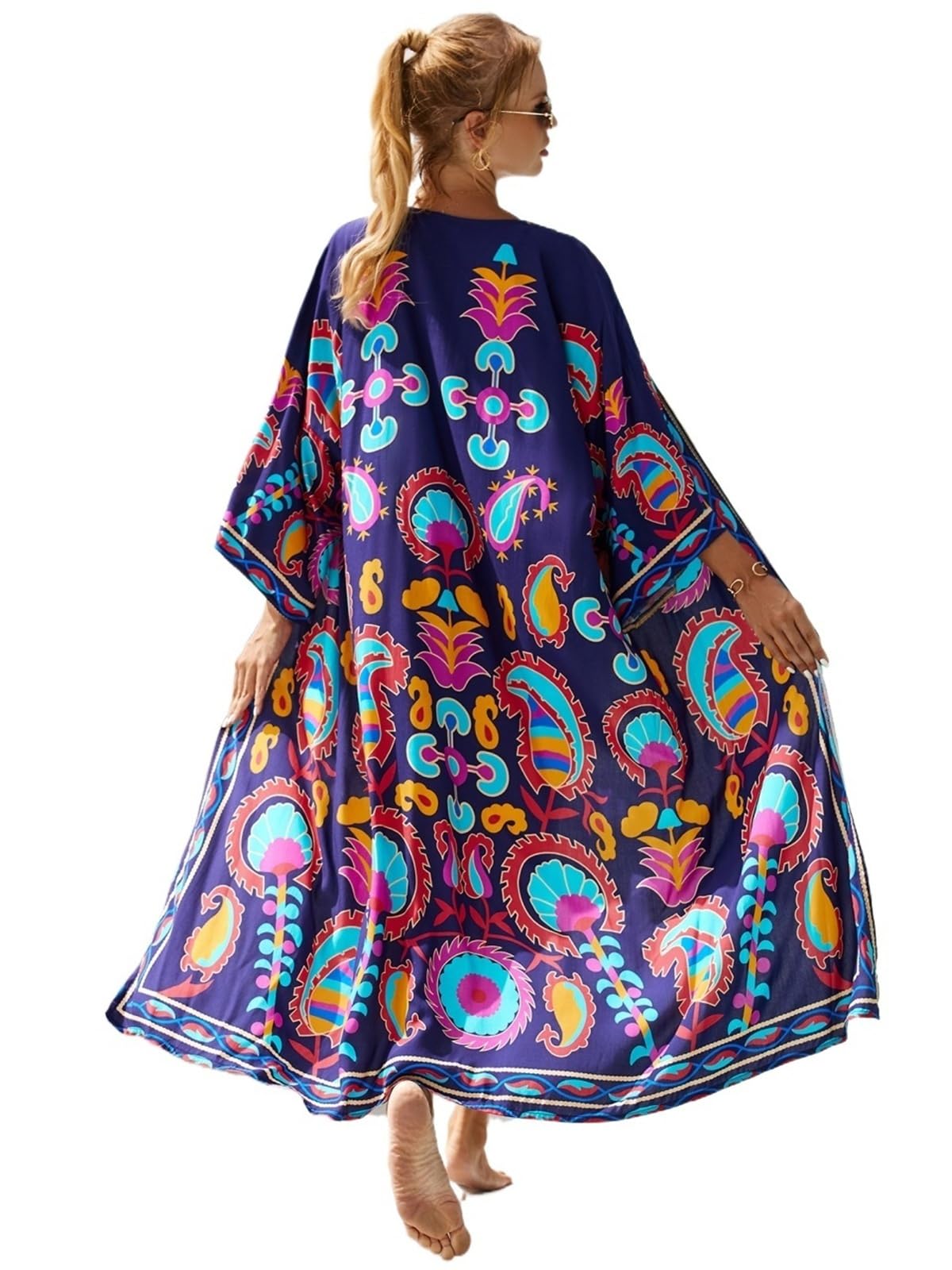 Copricostume Donna Kimono Costume da Bagno Vestito Vacanza Estiva for Donna Abito Spiaggia Lungo for Piscina Copricostume colorato for Costumi