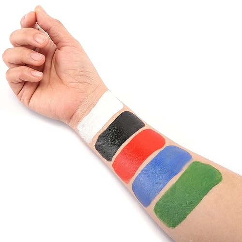 Miniatura 3 de CCbeauty Diablo Red - Barra de pintura facial, kit de pintura facial, no tóxico, SFX, maquillaje, payaso, calavera, disfraz de Halloween, palo de