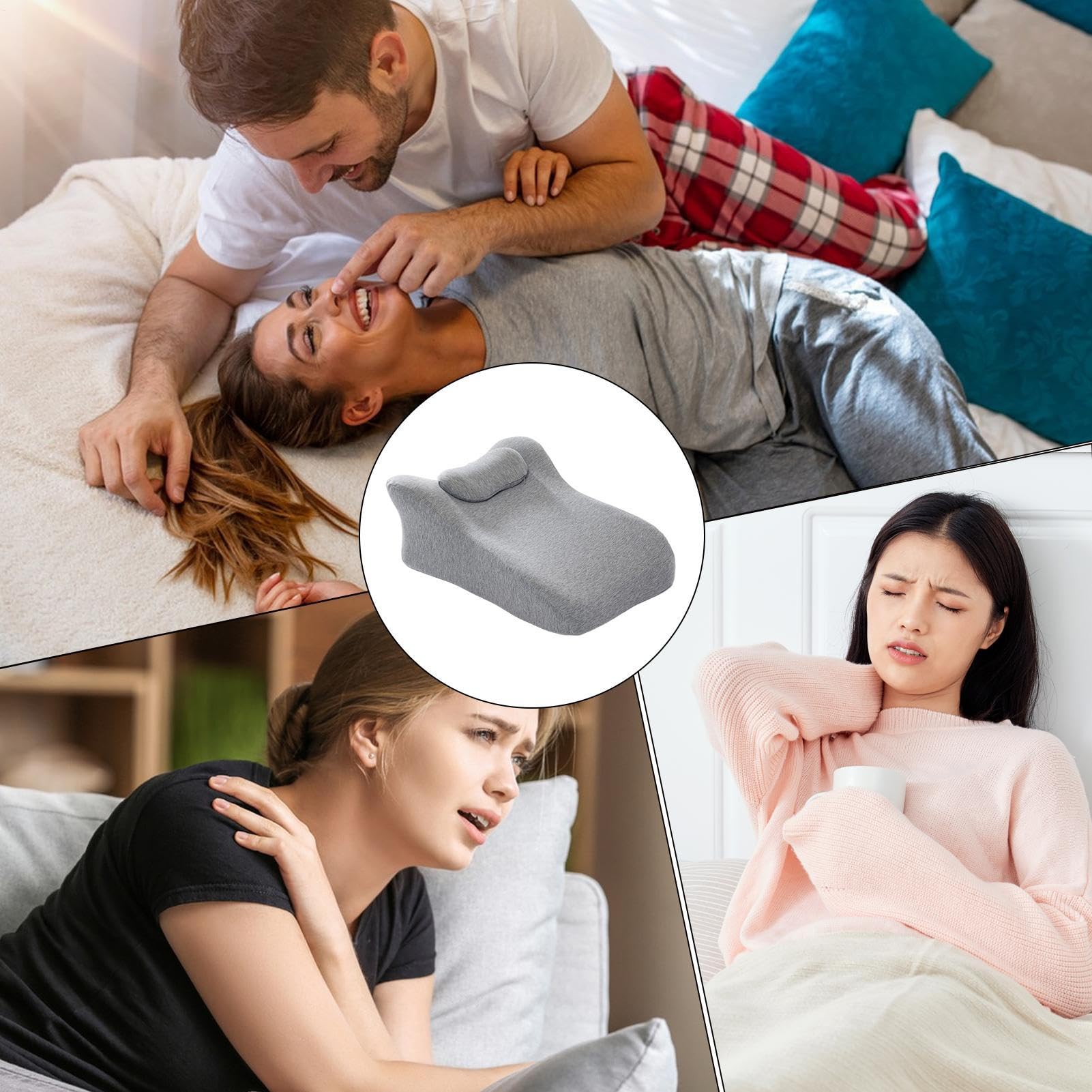 Cojín De Soporte Dorsal En Forma De Cuña, Cojín Ergonómico Para Postura Abajo, Soporte Lumbar Transpirable Que Favorece Postura Correcta Para Toda La Familia Hombres Mujeres