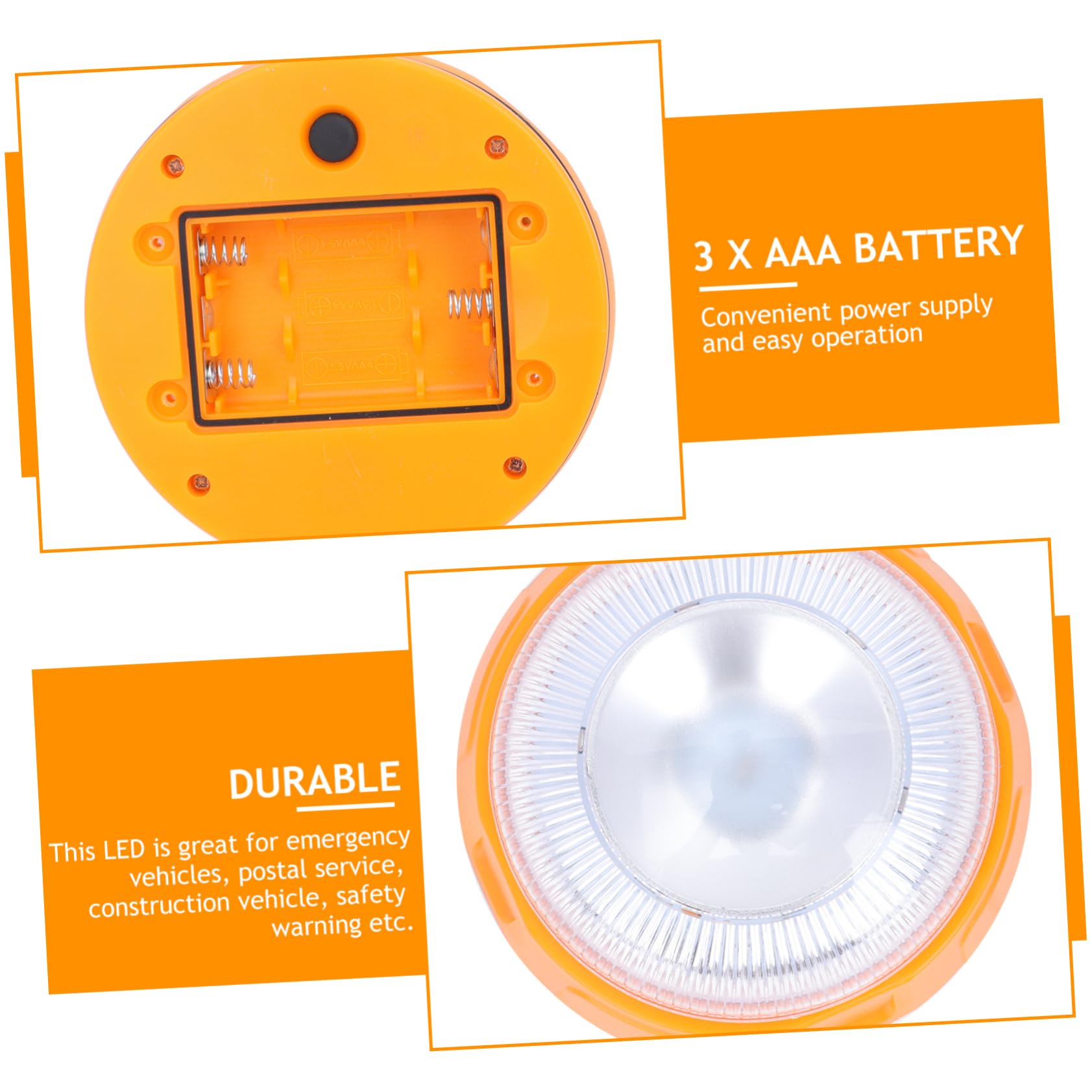 ULTECHNOVO 2pezzi Luce Di Emergenza Led Per Auto Luce Di Avvertimento Portatile e Accessorio Di Sicurezza Per Guida Notturna Alta Luminosità e Basso Consumo Energetico Giallo