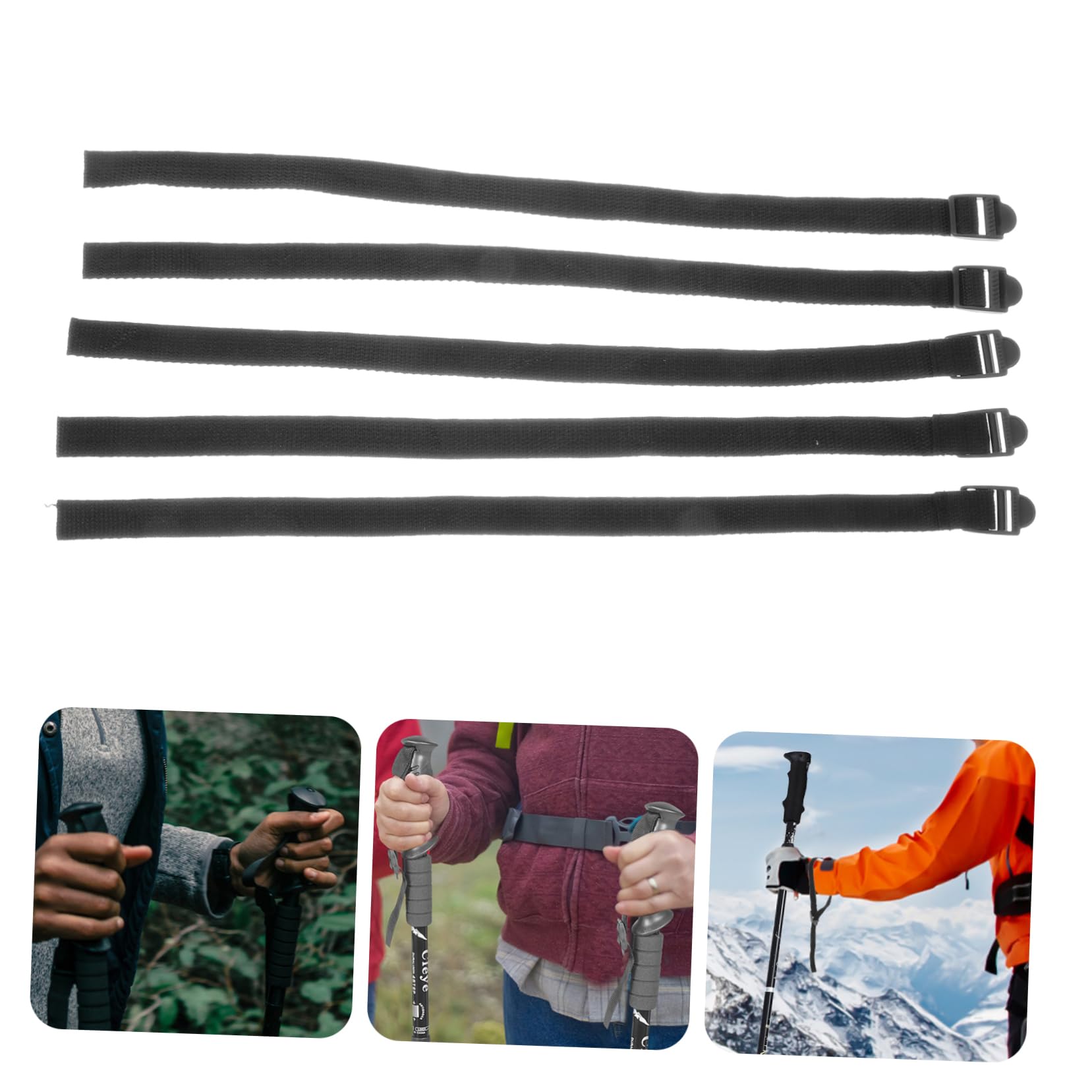 4 cinghie da sci regolabili, cinghia portatile per il trasporto di sci, accessorio ideale per trasportare snowboard, sci e bastoncini da sci, tracolla per il trasporto, Blu, 45 x 120 x 0.3