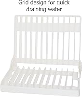 Vista 4 de EIKS Estante de secado plegable para frutas y verduras, vajilla y organizador de fregadero de cocina