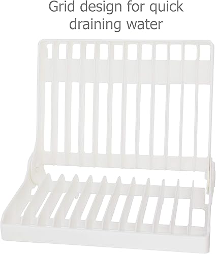 Miniatura 4 de EIKS Estante de secado plegable para frutas y verduras, vajilla y organizador de fregadero de cocina