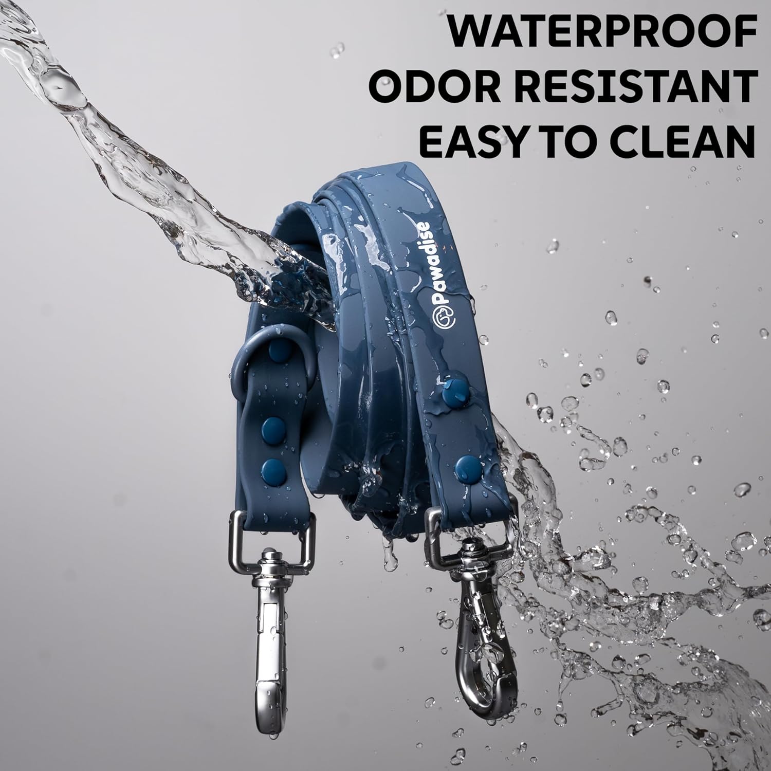 Dog Harness, Collar & Leash Set, Adjustable No Pull Harness with 3 Leash Clips, Waterproof Matching Collar & Leash, Breathable Comfort