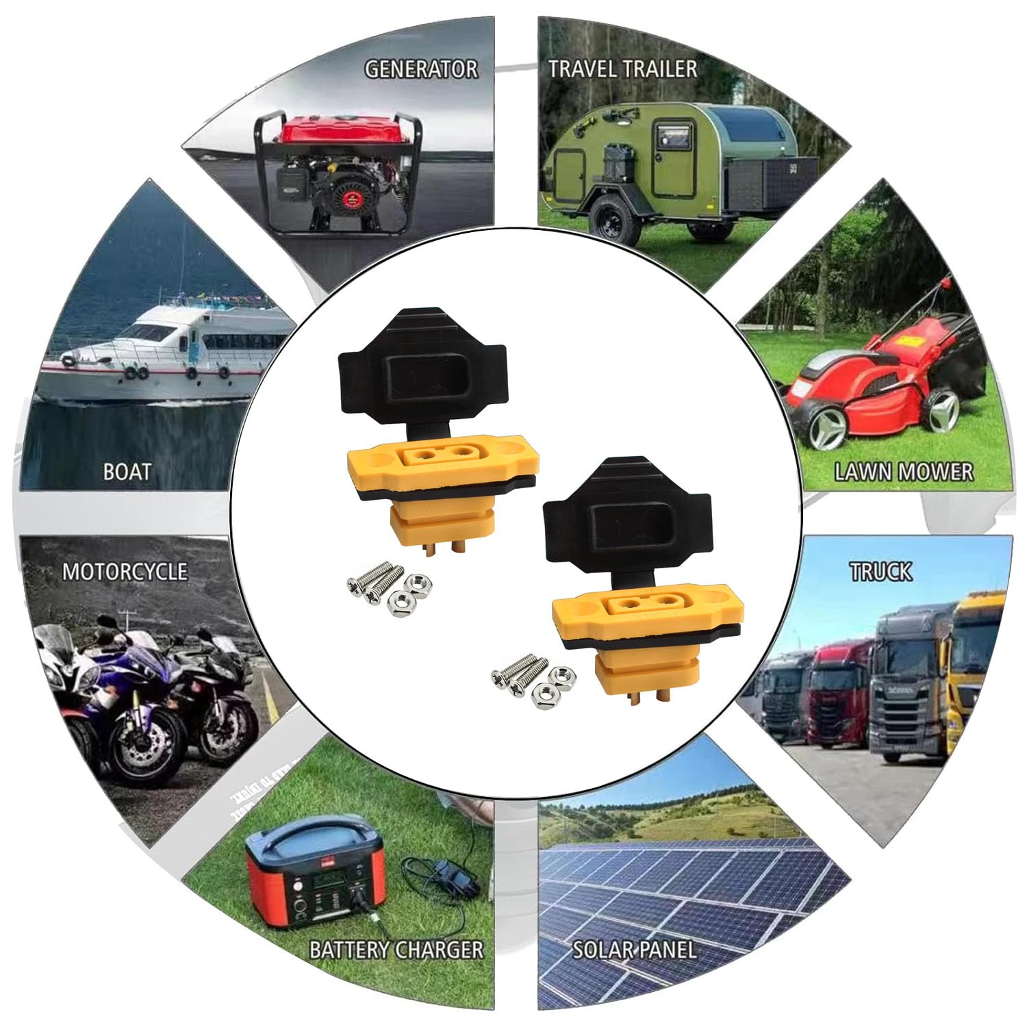 RUNCCI-YUN XT60E-F XT60h XT60 Zestaw 5 par męskich złączy kablowych z gumową obudową wysokoprądową, wodoodporne śruby do baterii Lipo XT60