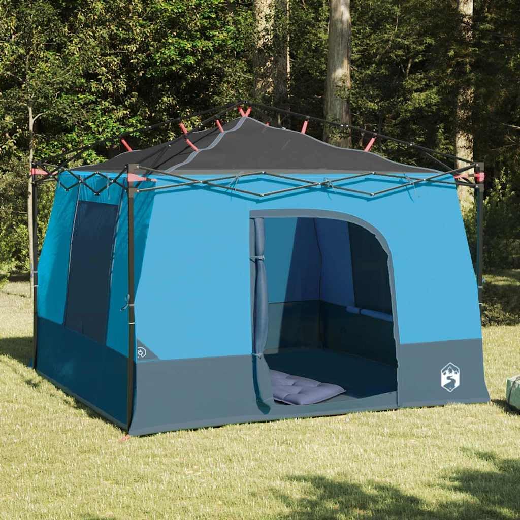 Innenzelt mit Dach aus TAFT Grün x x mit E-Port und Lichtaufhänger für Camping, Outdoor, Garten, Winddicht, leicht, mit Moskitonetz, inklusive Heringe und Tragetasche