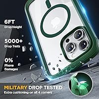 Vista 445 de Miracase - Funda magnética para iPhone 13 Pro Max de 6.7 pulgadas (compatible con MagSafe), transparente, completo, protector de pantalla de vidrio