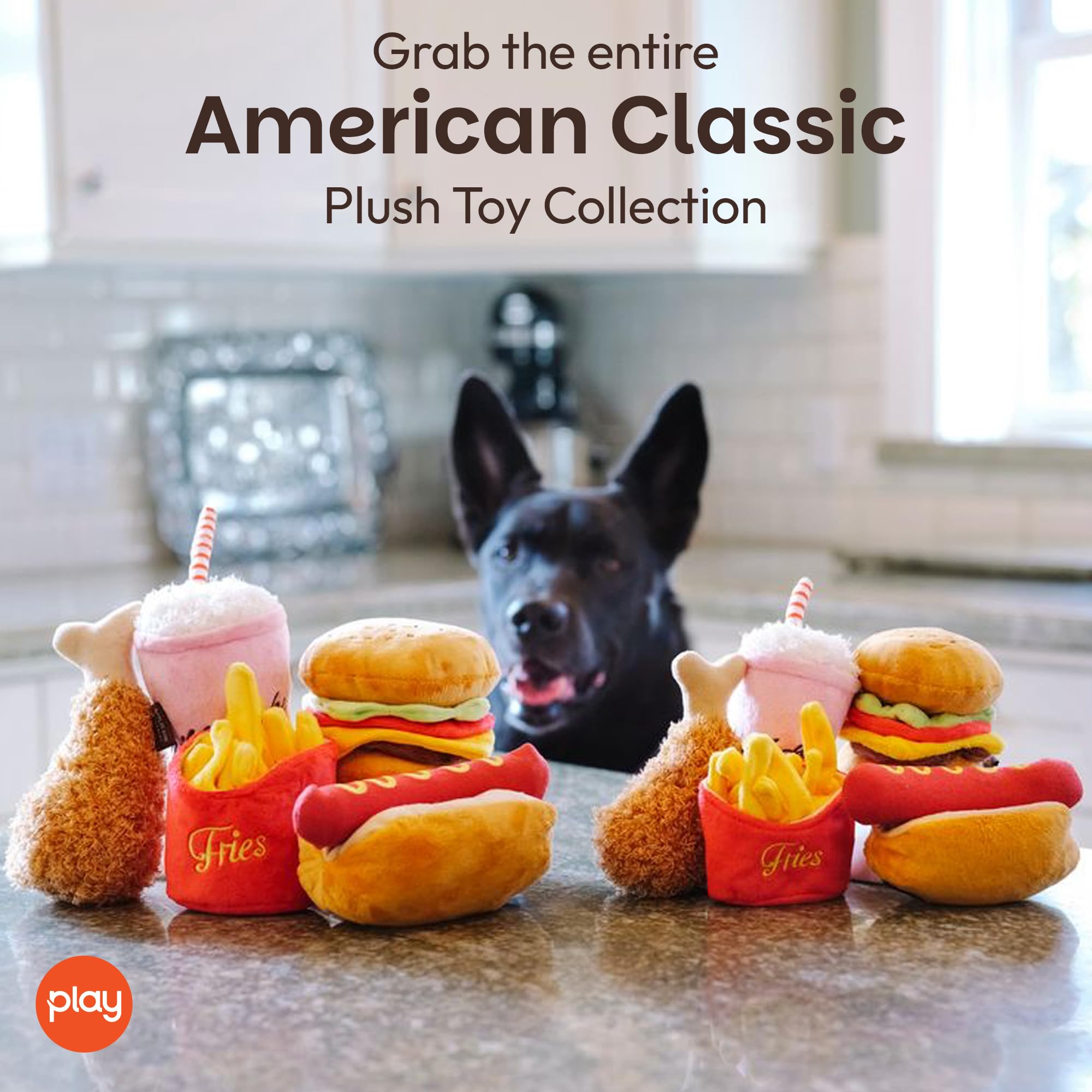 P.L.A.Y. Pet American Classic Pluche - Hot Dog