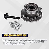 Vista 3 de KUSATEC 513253-K 2PCS Front/Rear Wheel Bearing and Hub Assembly Fit For Audi A3 Q3 TT Quattro, VW Jetta Passat Golf GTI Beetle Tiguan CC Eos Rabbit
