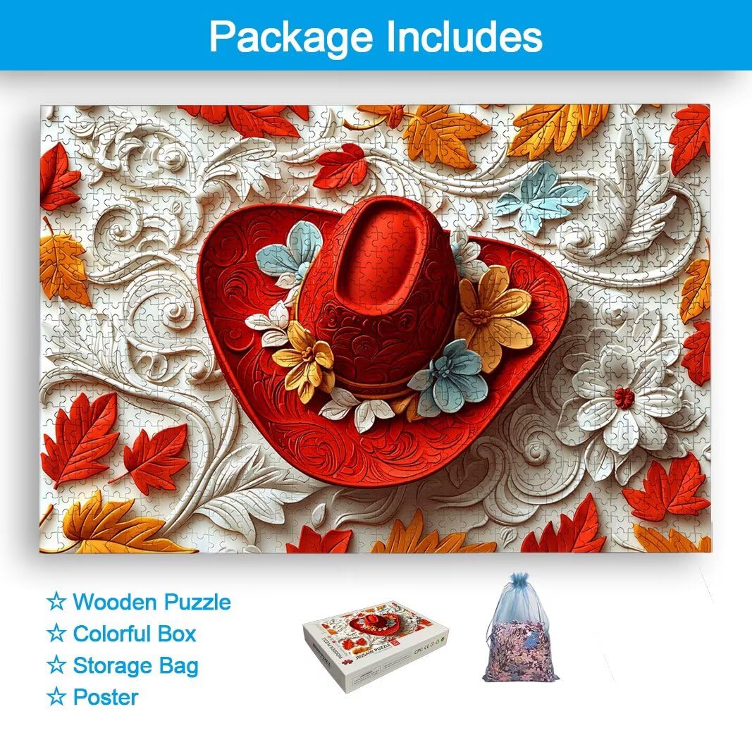 Puzzle 2000 Pièces Adultes, Puzzle 2000 Pieces Chapeau, Cadeau Femme -2142