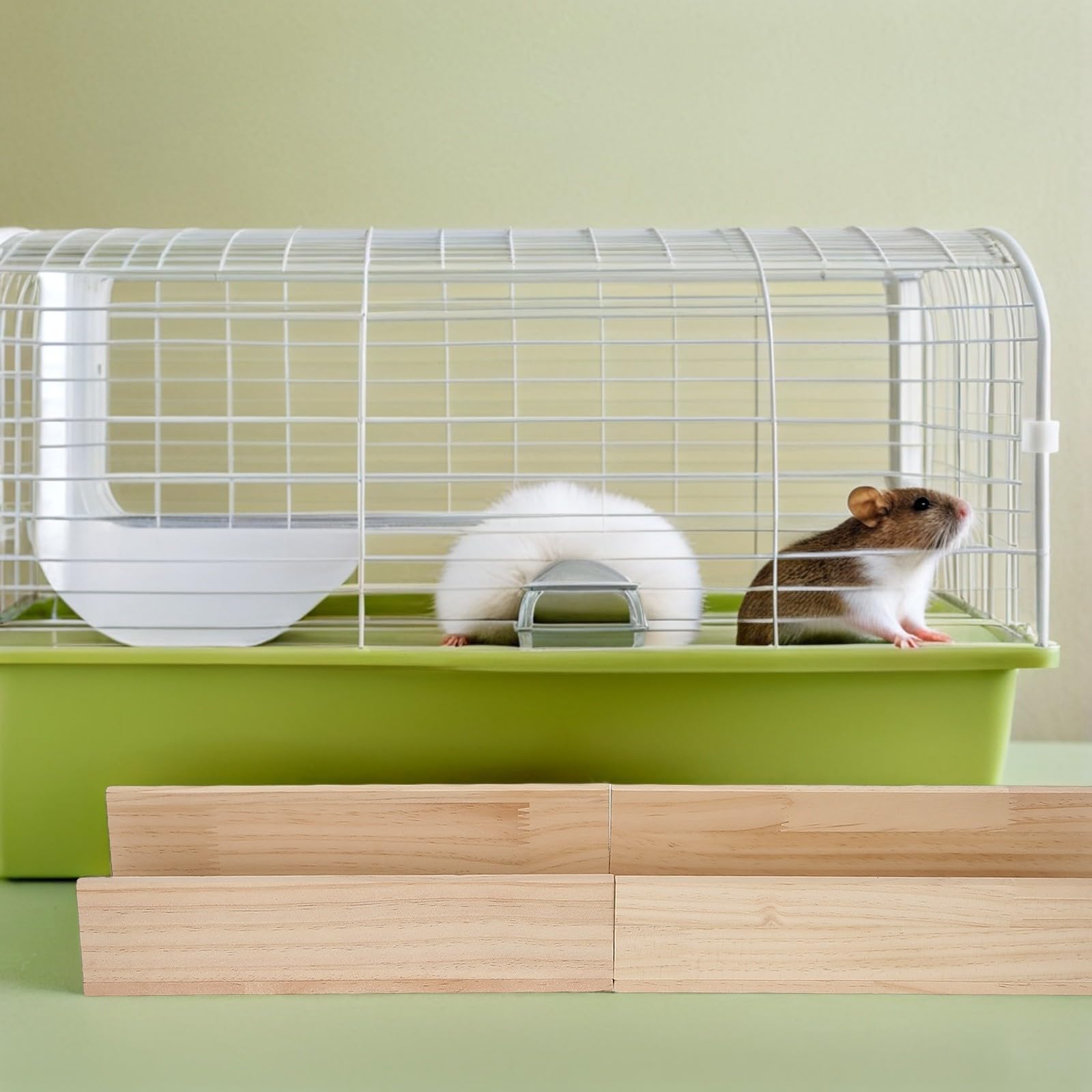 Holzrampe für Meerschweinchen mit Natürlichem Material und Sicherer Konstruktion für Haustierkäfig und Aktiven Spielplatz in Khaki Farbe