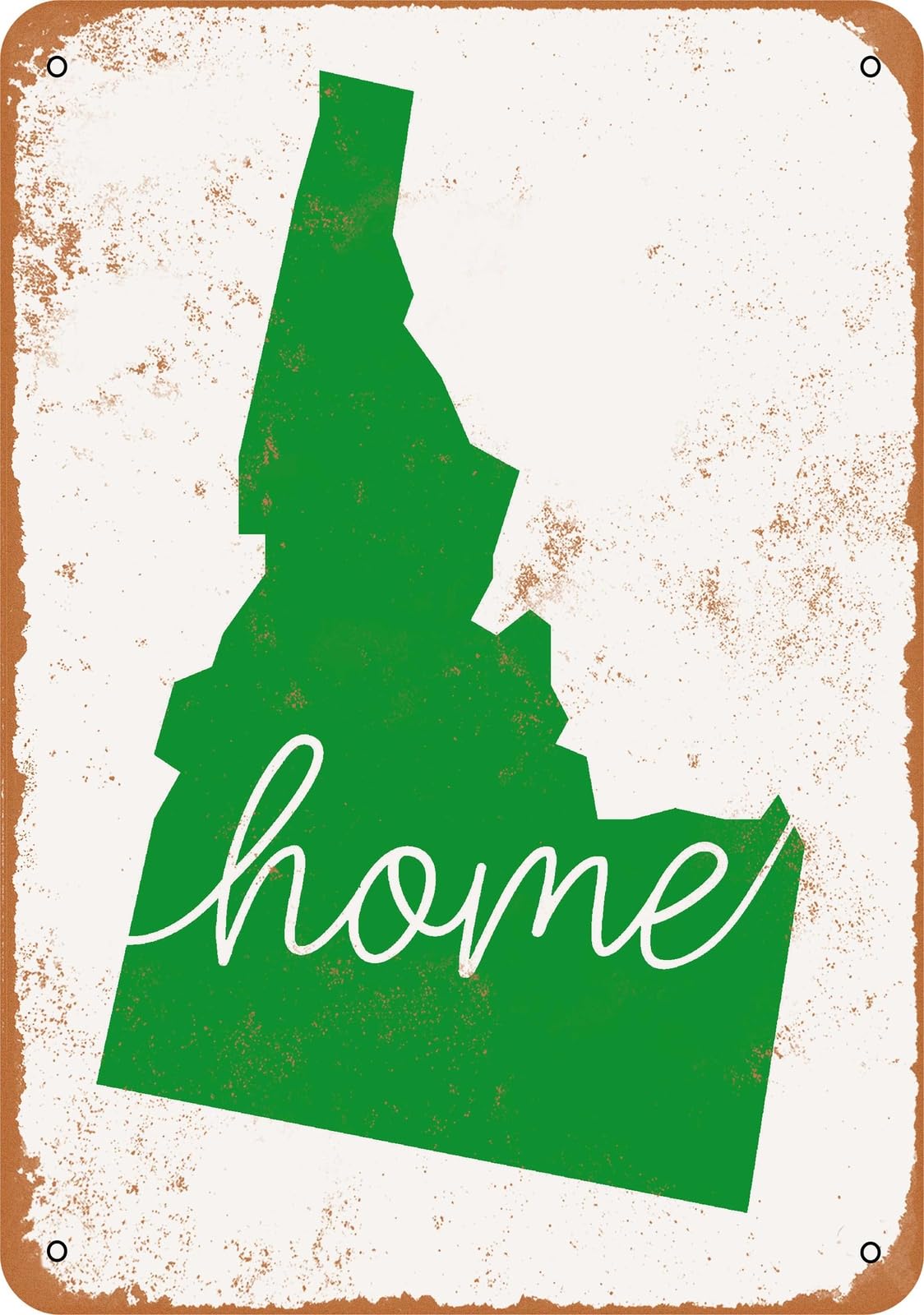 Miaomansenstore Metal Sign - Home Idaho - Vintage Look Home Decor