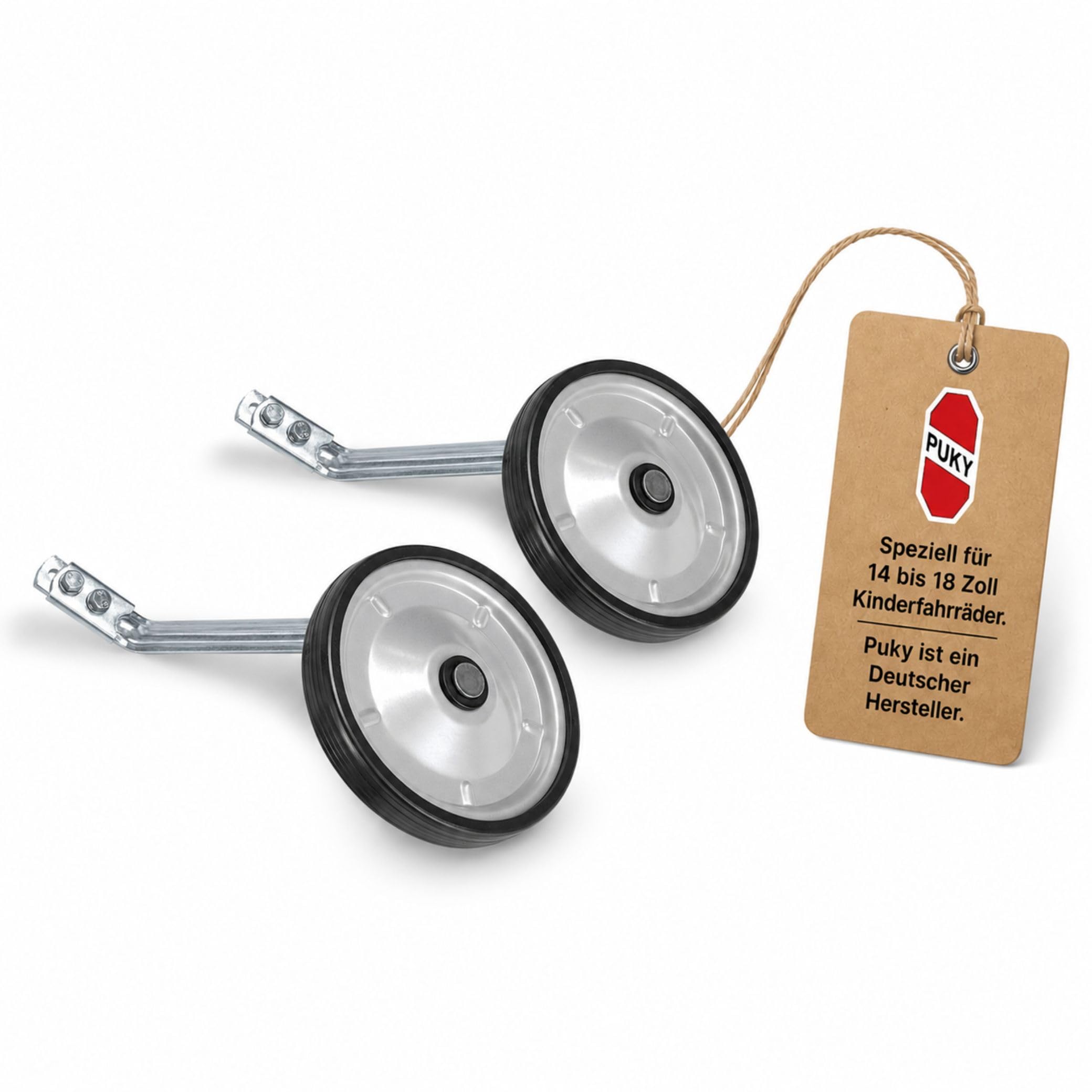 Puky Stützräderset ROOKIE WHEELS | Stützräder passend die idealen Stützräder für alle 12' bzw. 14'-18' Fahrräder | Stützräder Kinderfahrrad aus Alu, Größe:14-18-Zoll