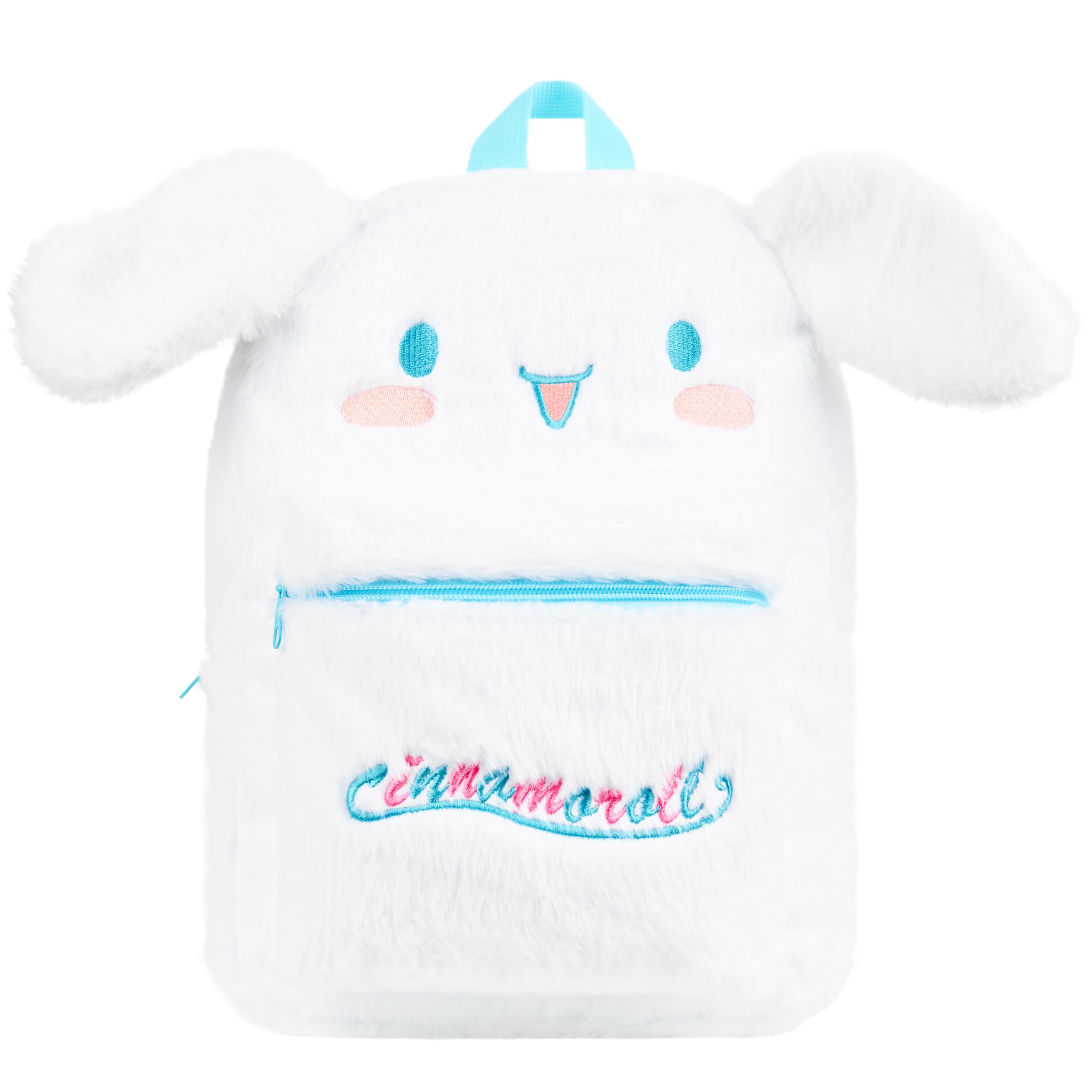 Hello Kitty Girls Fluffy Backpack with 3D Ears, Soft Fashion Backpack Kids Teens, Gifts for Girls (White Cinnamoroll)