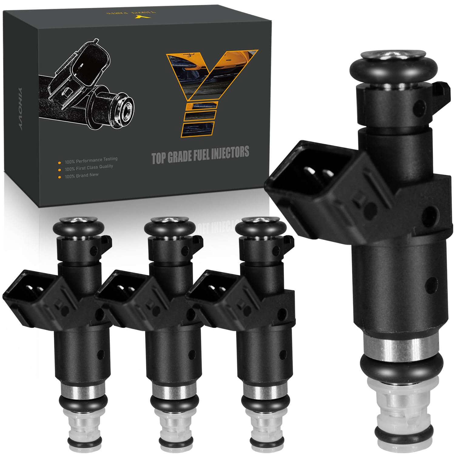 View 1 of ?????? Upgraded Fuel Injectors FJ484 fit for Acura RSX 2005-2006 2.0L L4, fit for Honda Accord CR-V Element 2003-2011 2.4L L4, 842-12290, 16450RAAA01, 16450RADL61 (4)