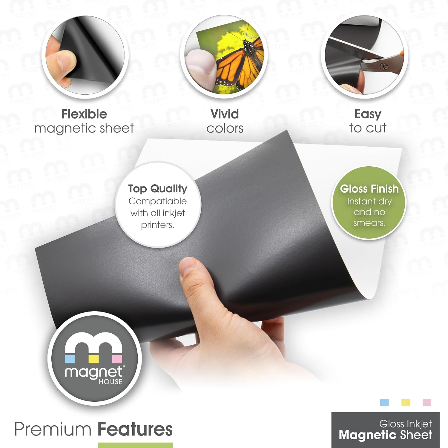 TMS Inkjet Printable Magnetic Sheets | 10 x Matte or Gloss Magnetic Photo Paper 8.5” x 11” | Make Your Own Fridge Magnets | Home & Office Décor, Refrigerator Magnets, Apartment Essentials & Must Haves image 3