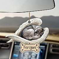 Vista 6 de Chihuahua Sleeping Angel - Adorno conmemorativo de acrílico 2D personalizado para perro, regalo para la pérdida de mascotas, regalo de simpatía