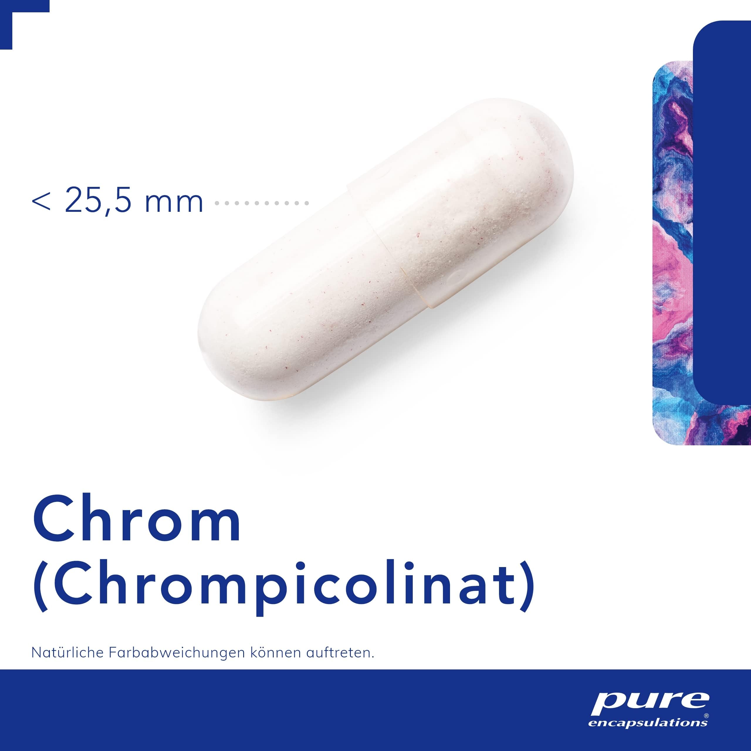 Pure Encapsulations - Chrom (Chrompicolinat) - Für Blutzuckerspiegel, Stoffwechsel - 60 Kapseln