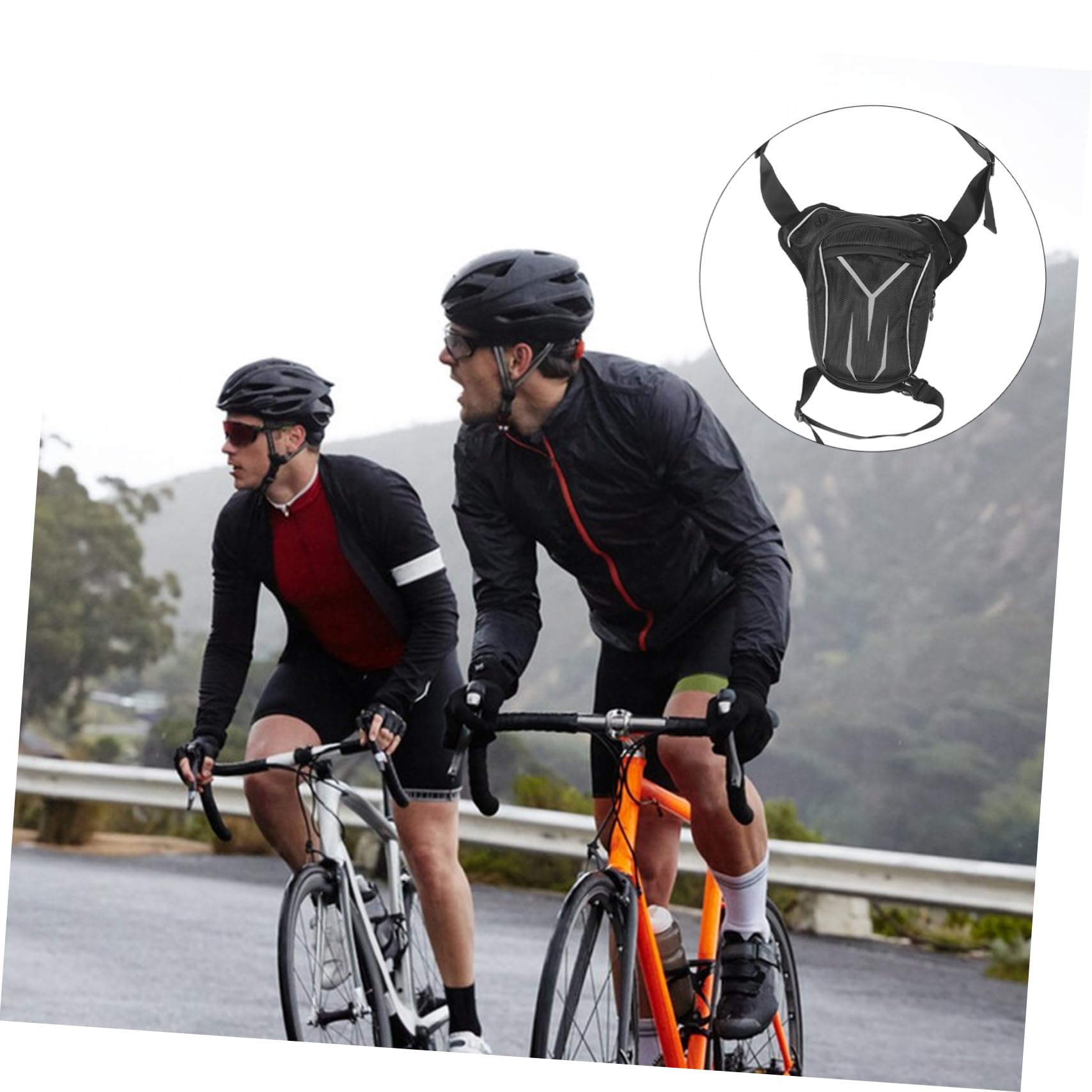 UPKOCH Riñonera para Motocicleta Bolsa De Pierna Ajustable Riñonera Deportiva para Correr Camping Bolsa para Guardar El Teléfono Multifuncional para Deportes y Motocicleta