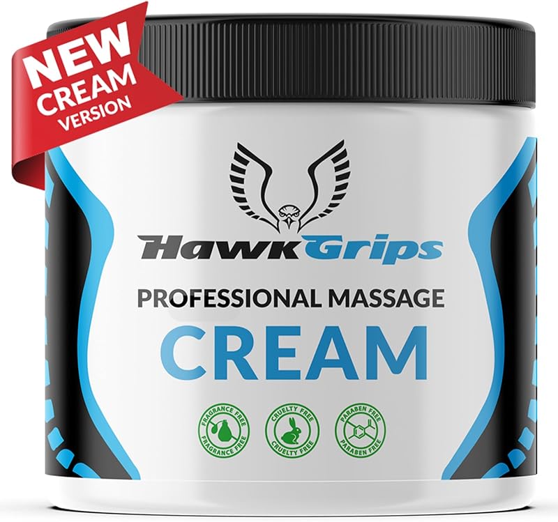 Creme de massagem HawkGrips sem fragrância com manteiga de karité, 8 oz