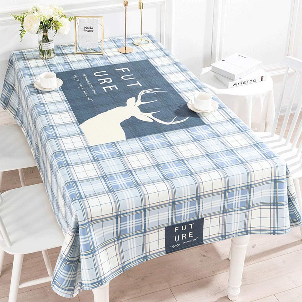 Table Cloth Square Rectangular Tablecloth Cotton and Linen Tablecloth Dustproof F 100 * 140Cm